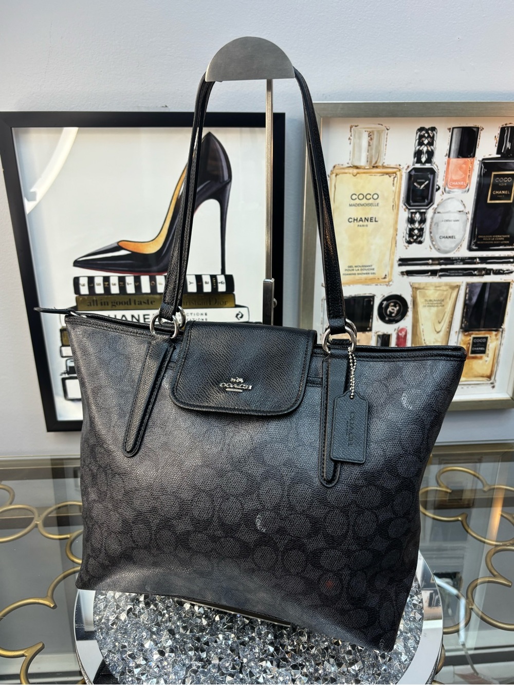 Coach 2014 Ward Signature Tote Bag EUC